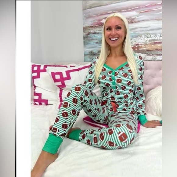 Jordann Jammies Other - Jordann Jammie’s- Football Fun Pajamas XS - RARE! BRAND NEW & WRAPPED-  MSRP $48